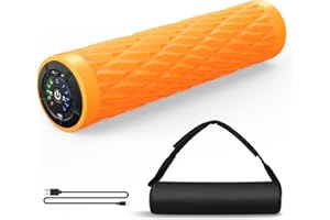 Wolfyok fitness リリースローラー 電動 フォームローラー 筋膜ローラー 4000mAh 大容量電池 ストレッチローラー 多種類の凹凸  パワフル振動 筋膜リリース ローラー 振動 猫背 ヨガポール グリッド 多種類の凹凸 ピラティス リラクゼーション 足 腰 肩 首 トレーニング 器具 ウルフヨック フィットネス 収納袋付 プレゼント