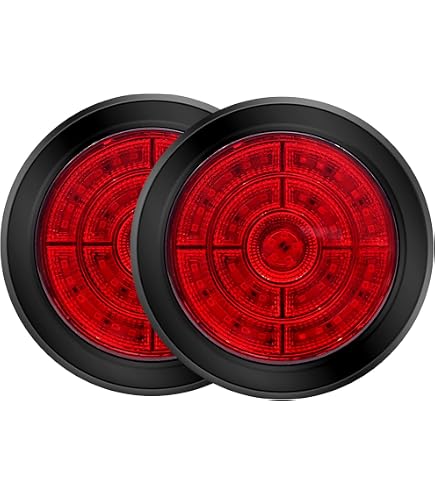 Amazon | 24V トラック・バス用/丸型LED内蔵リフレクター/赤色 レッド