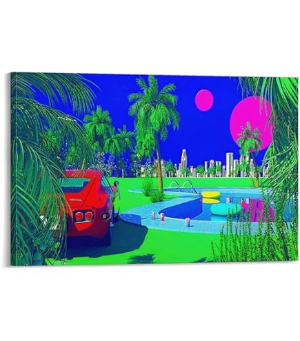 永井博 Valation パブミラー 80年代 80s 現状品 / レトロ ポストモダン シティポップ MP300) 80年代 永井博 パブミラー VACATION 中古 現状品 / 80s