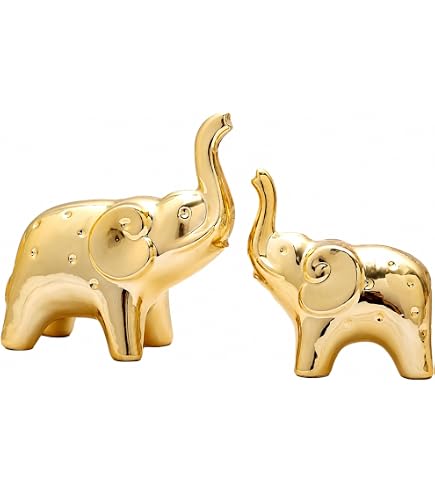 Amazon.co.jp: [INEOUT] 象 置物 カラフルな ゾウ 象の彫刻 かわいい