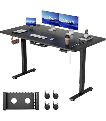 Amazon | 電動 昇降デスク USB-A/Type-C付き 幅140cm 奥行70cm