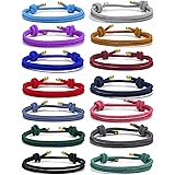 BOMAIL 14-16 Pieces Wave Bracelet Braided Rope Bracelet SetHandmade Adjustable Friendship Bohemian Bracelet Handcrafted Jewel