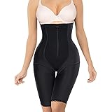 Nebility Women Waist Trainer Shapewear Zipper & Hook Body Shaper Shorts Hi-Waist Butt Lifter Comfort Thigh Slimmer