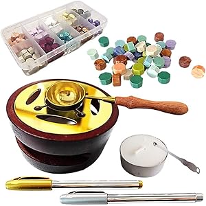 Merupa シーリングワックス シーリングスタンプ ワックス スタンプ セット (ケースVer. or コルク瓶Ver…