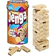 ジェンガ ゲーム、ジェンガ シリンダー、スタッキング バランスタワー、木製のブロックゲーム、1人以上のファミリーゲーム、6才以上の子供向けパーティゲーム クリスマスおもちゃ、クリスマスギフト