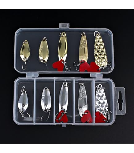 10/15/16/20PCS Rooster Tail Fishing Lures - High-Efficiency Trout Lures With Brass Spinner Spinner Baits In Multiple Colors And Sizes P 98799466 - View #4