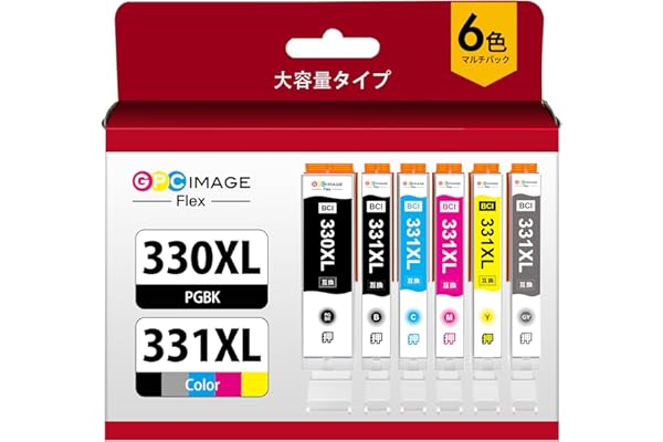 GPC Image Flex BCI-330XL BCI-331XL キャノン 用 インク 331 330 純正と併用可能 ts8530 インク ts8630 ts8730 ts8830 canon 用 330 331 キャノン 用 330 331 大容量 【新・旧パッケージ任意発送】