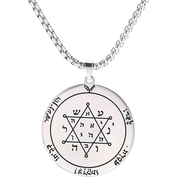 VASSAGO First Pentacle Of The Sun Pendant Necklace - Stainless Steel Talisman, Key Of Solomon Seal, Unisex - View #9