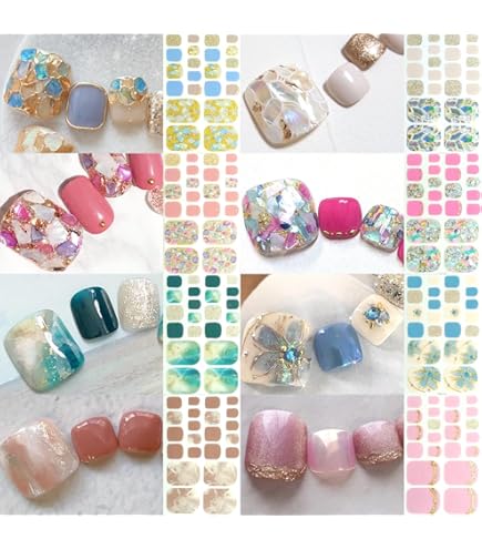 Amazon.co.jp: HERAXI ネイルシール 手の爪 6枚入 爪やすり付き ネイル