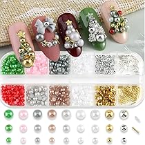 Amazon | クリスマス ネイルパーツ 3ケース入り 3D 立体 可愛い サンタ