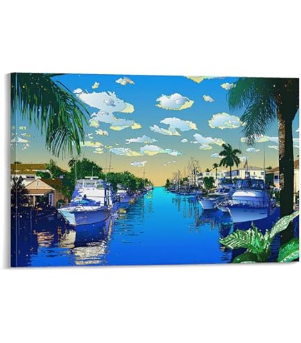 Amazon.co.jp: 鈴木英人◇【コートダジュールの小高い丘】◇アート