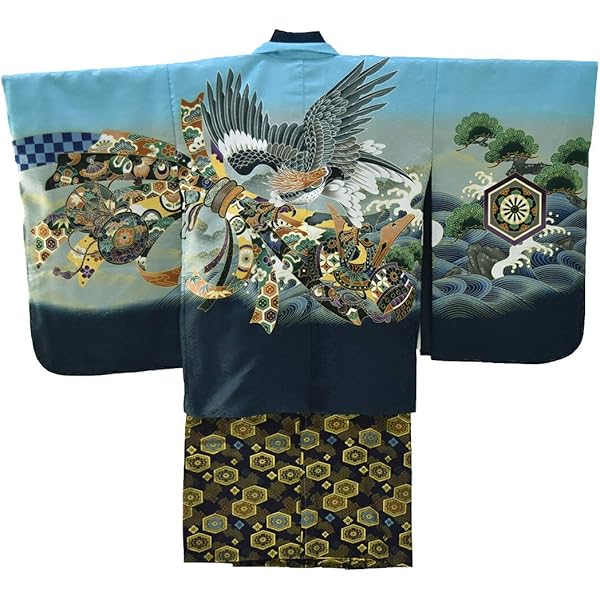 七五三 五歳‼️豪華グリーン系に鷹金彩煌びやか❤️完全フルセット‼️家から揃え無る無し 七五三 五歳‼️豪華グリーン系に鷹金彩煌びやか❤️完全フルセット