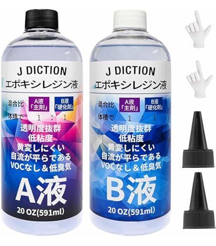 Amazon | 艶 二液性エポキシクラフトレジン液 【ソフト】 本剤250g
