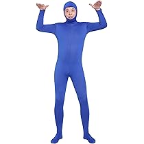 コスチューム確認 Amazon | [おもしろ倶楽部] 顔部分が開いている 全身タイツ