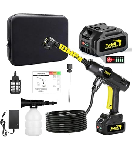 BKDYOL 高圧洗浄機 HY-6010 本体　マキタ互換 Amazon | 充電式高圧洗浄機 HY-6010 コードレス 吐出圧2.17MPa 強力