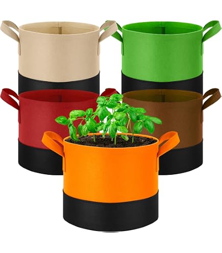 Plantatta バッグみたいなプランター 家庭菜園 不織布 7ガロン 5枚入 Amazon.co.jp: 不織布プランター 5枚入 7ガロン(25.5L)35x30cm ポテト