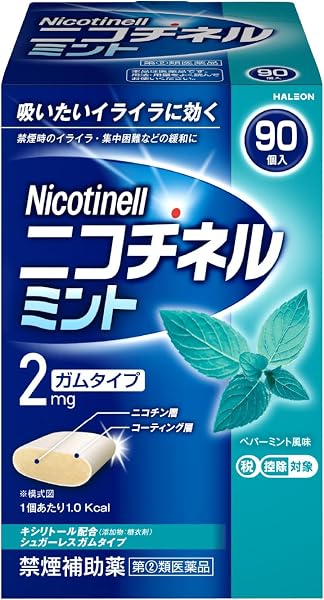 【指定第2類医薬品】 禁煙補助薬 ニコチネル ミント 90個 - 1