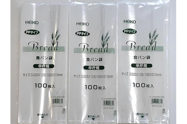 HEIKO ヘイコー PP食パン袋 半斤用 300枚（100枚×3束） におい袋 006721440