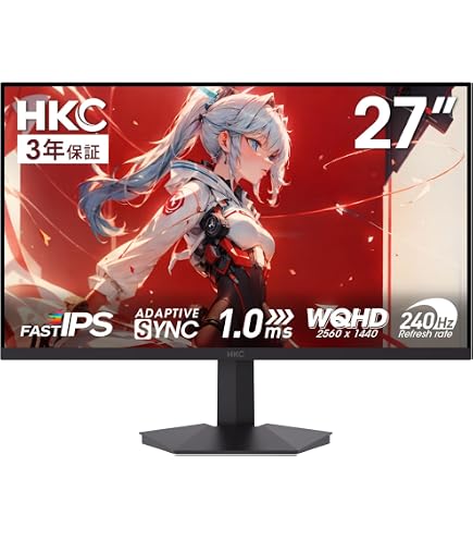 HKC G27H7P 4K/FHD デュアル解像度 ゲーミングモニター HKC G27H7P 4K/FHD デュアル解像度 ゲーミングモニター Amazon.co.jp
