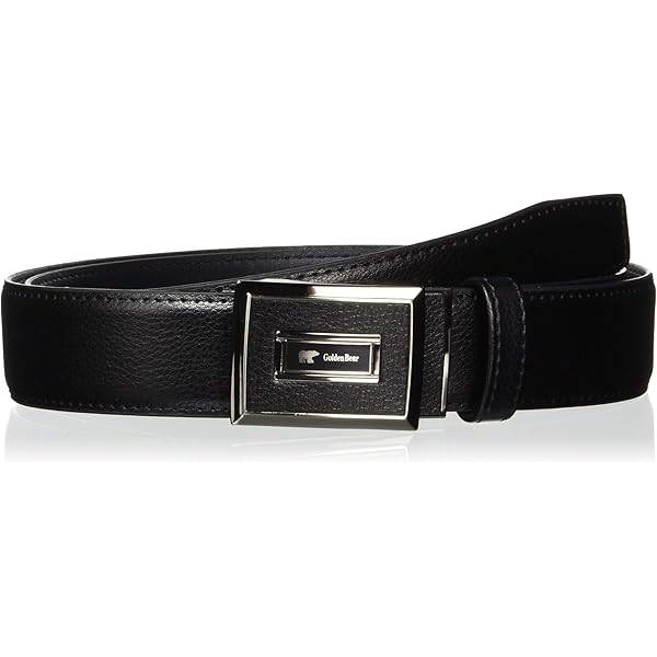 110cm◆ベルト 黒 ゴールドロゴ Amazon | [ゴールデンベア] [Golden Bear スクエアプレート 無段階