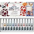 ぺんてる 布描き絵の具ステンシル付 ファブリックファン FFWE-12W 12色