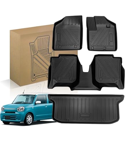 Amazon | インテリアル SUZUKI Newアルト用フロアマット(黒白),年式H21