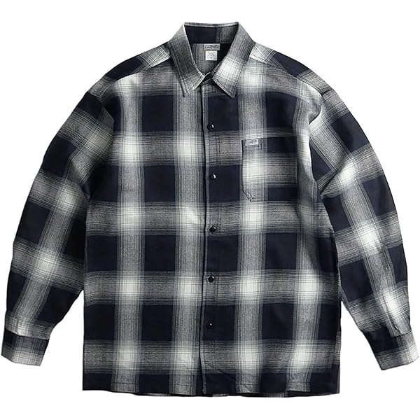 新品XXLサイズグレーカルトップキャルトップオンブレーシャツCALTOPチェック CALTOP (キャルトップ) チェック 長袖シャツ オンブレ 西海岸