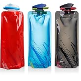 WUDQIJI 3個セット 水タンク 折りたたみ アウトドア 給水用 ウォーターボトル プラティ 給水袋 リザーバー ハイドレーション Water carry 水筒 3層構造 とにかく強い 非常用 防災 登山 ランニング サイクリング 携帯 洗いやす