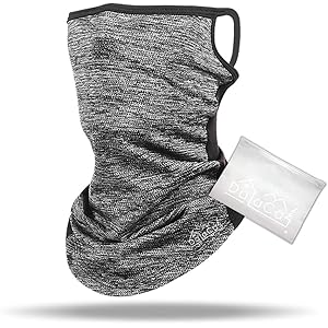 DaLaCa フェイスカバー UVカット 冷感/国内アウトドアメーカーが手掛けた 洗える 息苦しくない 耳掛けタイプ 収納ケース付き