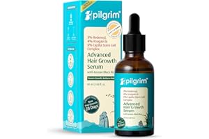 Pilgrim Hair Serum with Green Tea - 3% Redensyl 4% Anagain Advanced Hair Growth Serum to Control Hair Fall Loss Strengthening Dry Damage Repair Rebalance with Natural Ingredients for Men Women (50ml)
