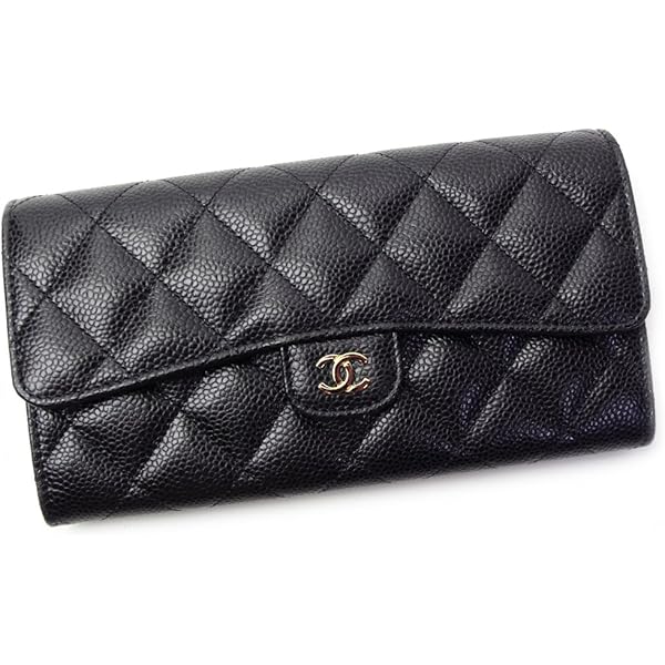 Amazon | (シャネル) CHANEL 長財布 A36544 ブラック×シルバー 二