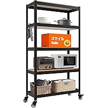 Amazon｜HOMEDANT House 組立簡単 ラミネート スチールラック キッチン