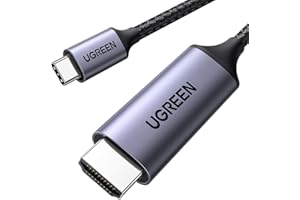 UGREEN 4K@60Hz USB C to HDMI Cable 1M, Type C Thunderbolt 4/3 Video Adapter for Home Office Compatible with iPhone 16/15 Pro Max Plus, MacBook Pro Air iPad Pro, XPS, Galaxy S24, Steam Deck