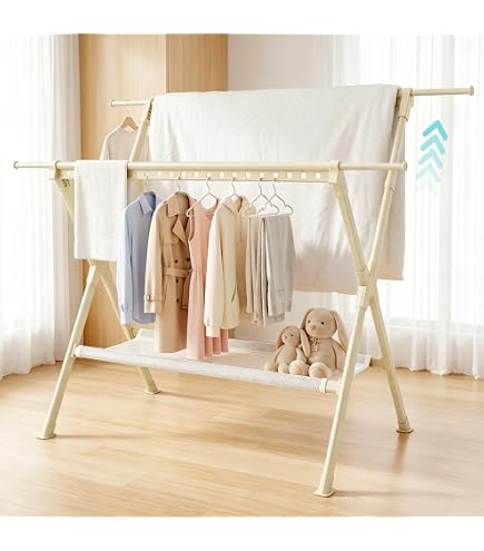 Amazon.co.jp: TAKUMI∞X物干しスタンド 折りたたみ 晾衣架 白