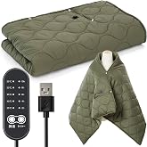 電気毛布 USBブランケット 丸洗いOK 敷き 掛け兼用 節電 160×70cm 省エネ 5段階タイマー 5段階温度調整 速暖 洗える 洗濯可能 電気ブランケット 防寒対策 肩掛け 膝掛け シングル 毛玉なし 暖房器具 アウトドア キャンプ 災害用 