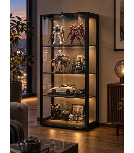 Amazon.co.jp: コレクションケースフガラスケースディスプレイラック
