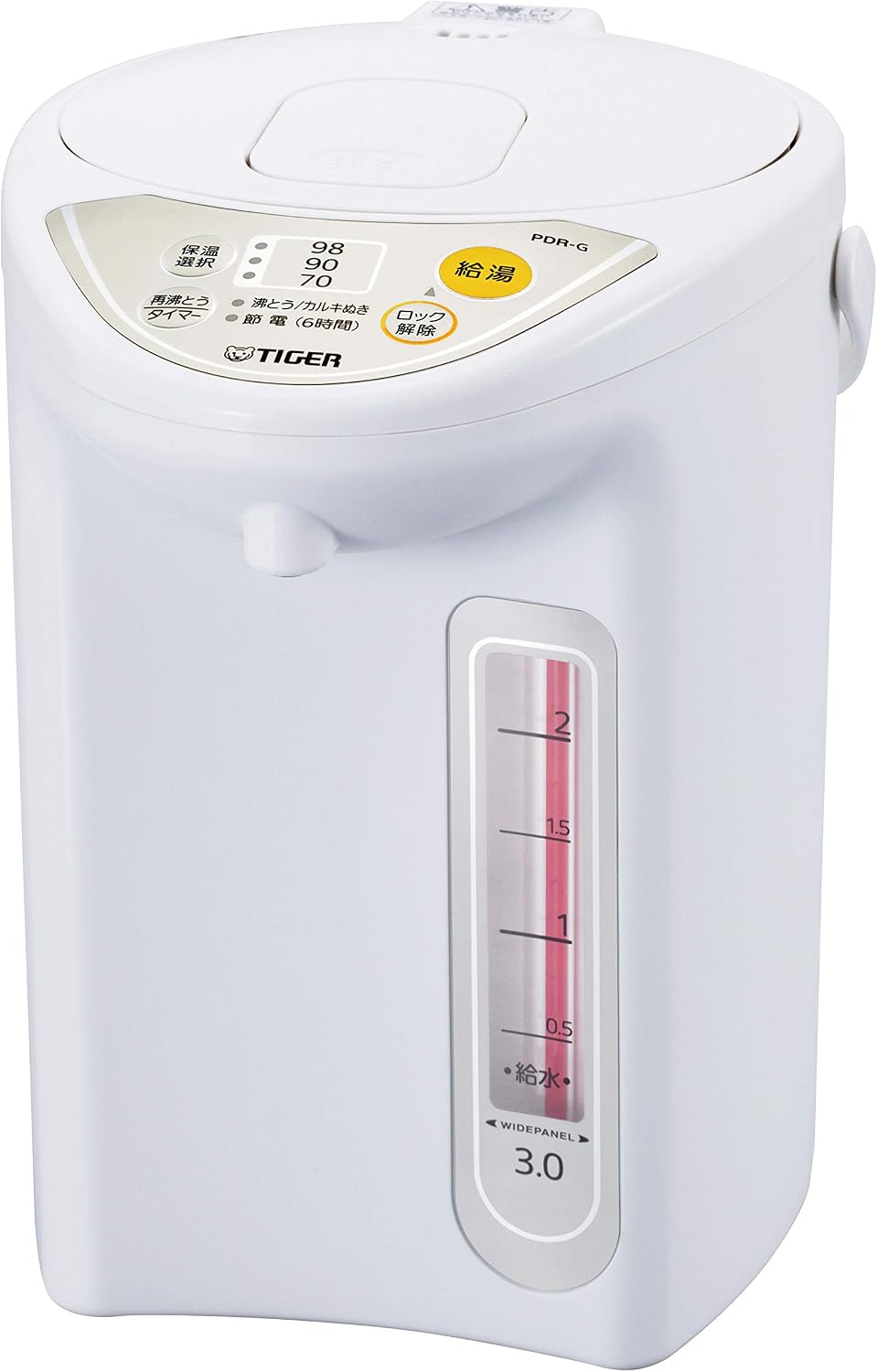 タイガー魔法瓶(TIGER) マイコン電気ポット 保温機能 節電タイマー 3L アーバンホワイト PDR-G300-WU