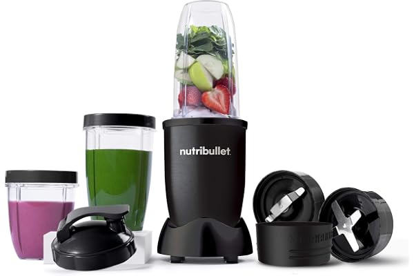 NutriBullet NutriBullet 900w Series Mega pack, personal blender, blender, with 2x blades including milling blade for dry blends, 3x cups, smoothie maker, Black (NB9-1107AK)
