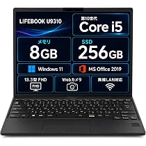 美品！富士通 第9世代 i5 RAM8GB SSD256GB Office Amazon.co.jp: 【整備済み品】ノートパソコン 富士通 LIFEBOOK U9310