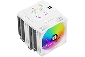 Thermalright Peerless Assassin 120 Digital ARGB White CPU Air Cooler, Digital Screen Top Cover,6 Heatpipes Computer CPU Coole