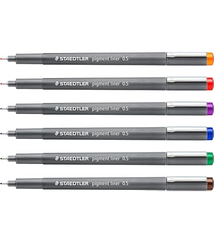 STAEDTLER 371 Pigment Brush Pens – Sepia Set Of 8, Fibre-Tip Brush Pens For Calligraphy, Lettering & Drawing - View #6