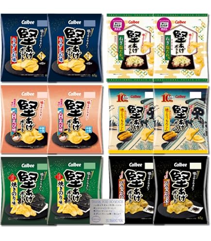 Amazon.co.jp: カルビー スナック菓子 堅あげポテト 6種12袋 アソート