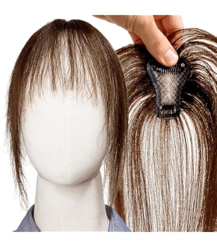 Amazon.co.jp: YOYO 部分ウィッグ 通気 人毛100％ 透気性 前髪 カツラ