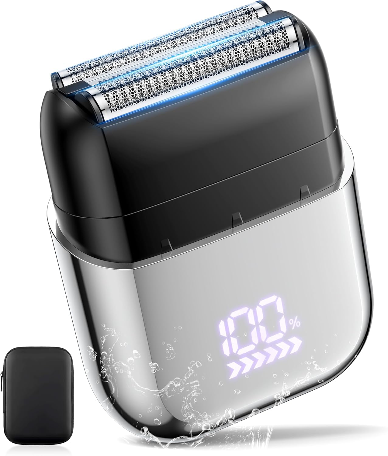 電気シェーバー ひげそり 電動シェーバー 小型【2026新登場 0.06mm極薄外刃】往復式3枚刃 シェーバー メンズ 乾湿両用 深ぞり IPX7防水仕様 髭剃り 電気シェーバー コンパクト設計 LED残量表示 Type-C急速充電 ワンタッチロック