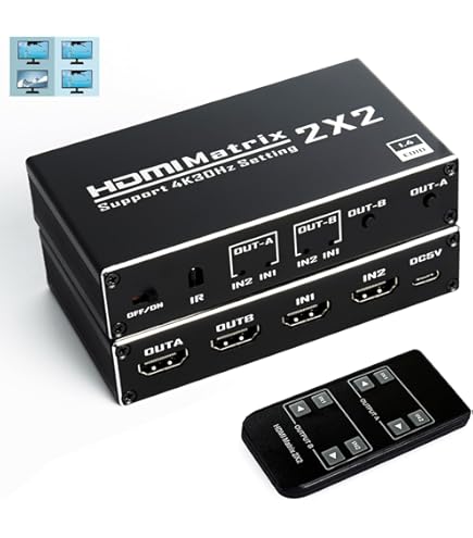 Amazon.co.jp: イーサプライ HDMI切替分配器 マトリックス 4入力