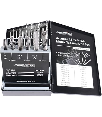 NEIKO 6-Piece NPT Pipe Tap Set – 1/8" To 1" Taper Taps, GCr15 Carbon Steel, With Case – For Plumbing & Rethreading