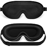 Sleep Mask, NEESTARTLY 3D Concave Design, Non Pressure, Ultra-Soft, Adjustable Eye Mask for Women Men, Eye Shades for Travel/