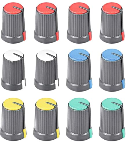 Amazon.co.jp: ＜小型ボリューム用ツマミ ノブ・つば付＞Aタイプ