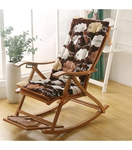 木製ロッキングチェア ストライプ柄クッション付き 楽天市場
