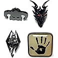 Silver Buffalo The Elders Scrolls V Skyrim 4ピース ラペルピンセット ブラック ワンサイズ, one size, シルバー, 宝石なし。